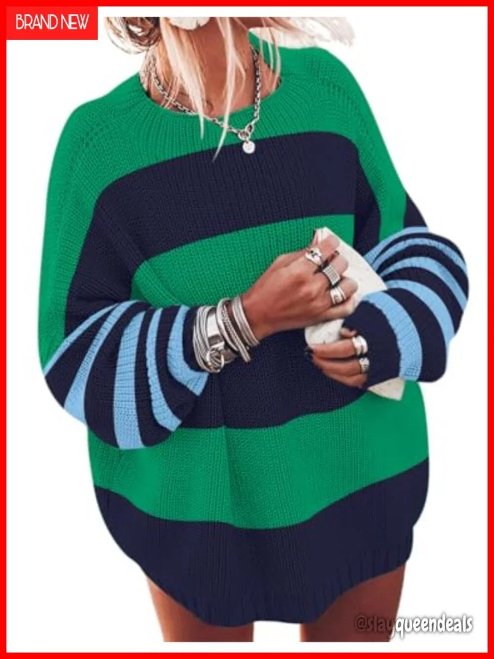 Oversized Batwing Sleeve Mock Neck Chunky Knit Pullover Sweater